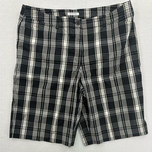 Anne Klein Sport Black and White Checkered Woman Shorts Size 16
